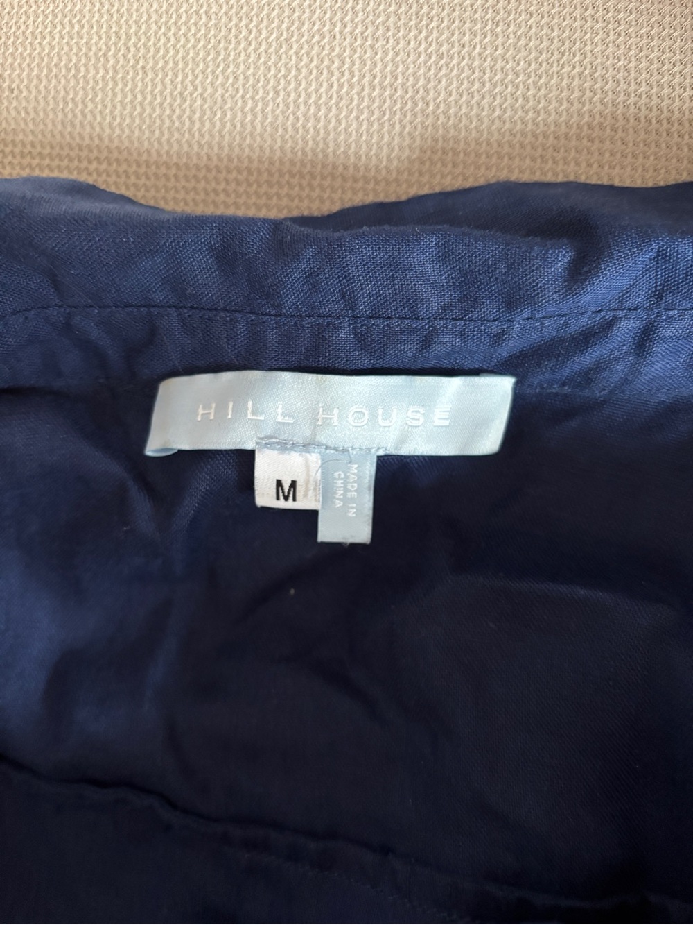 Hill House The Lily Dress Navy Linen - Picture 3 of 6